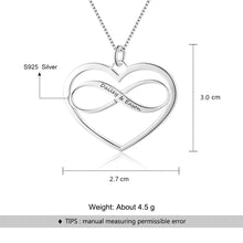Load image into Gallery viewer, Personalized Heart &amp; Infinity Necklace